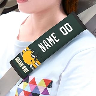 Seat Belt Pads 2 Packs Customized Any Name Any Number Universal Fit Gifts for Men Kids Dad