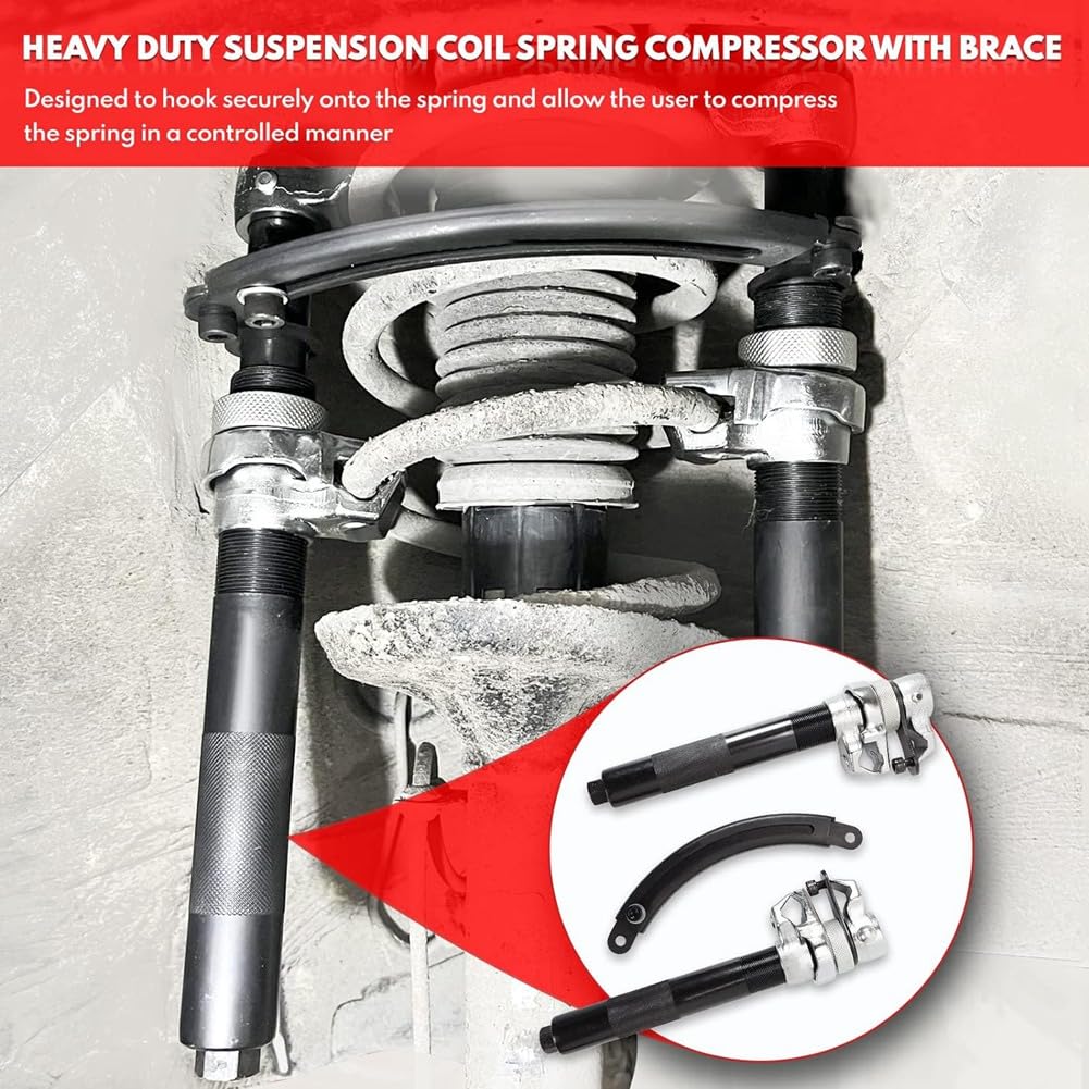 Strumento per Compressore A Molla Elicoidale Supporto Estensibile Strumento per Compressore A Molla per Impieghi Gravosi capacità per Autocarri