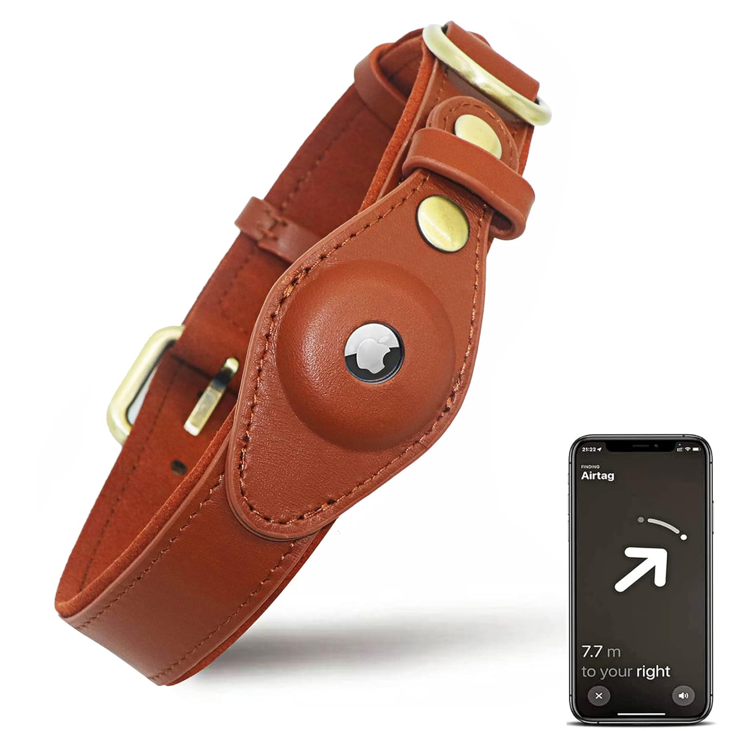 Buy SUOHU Apple AirTag Dog Collar, Soft Padded Leather Air Tag Dog