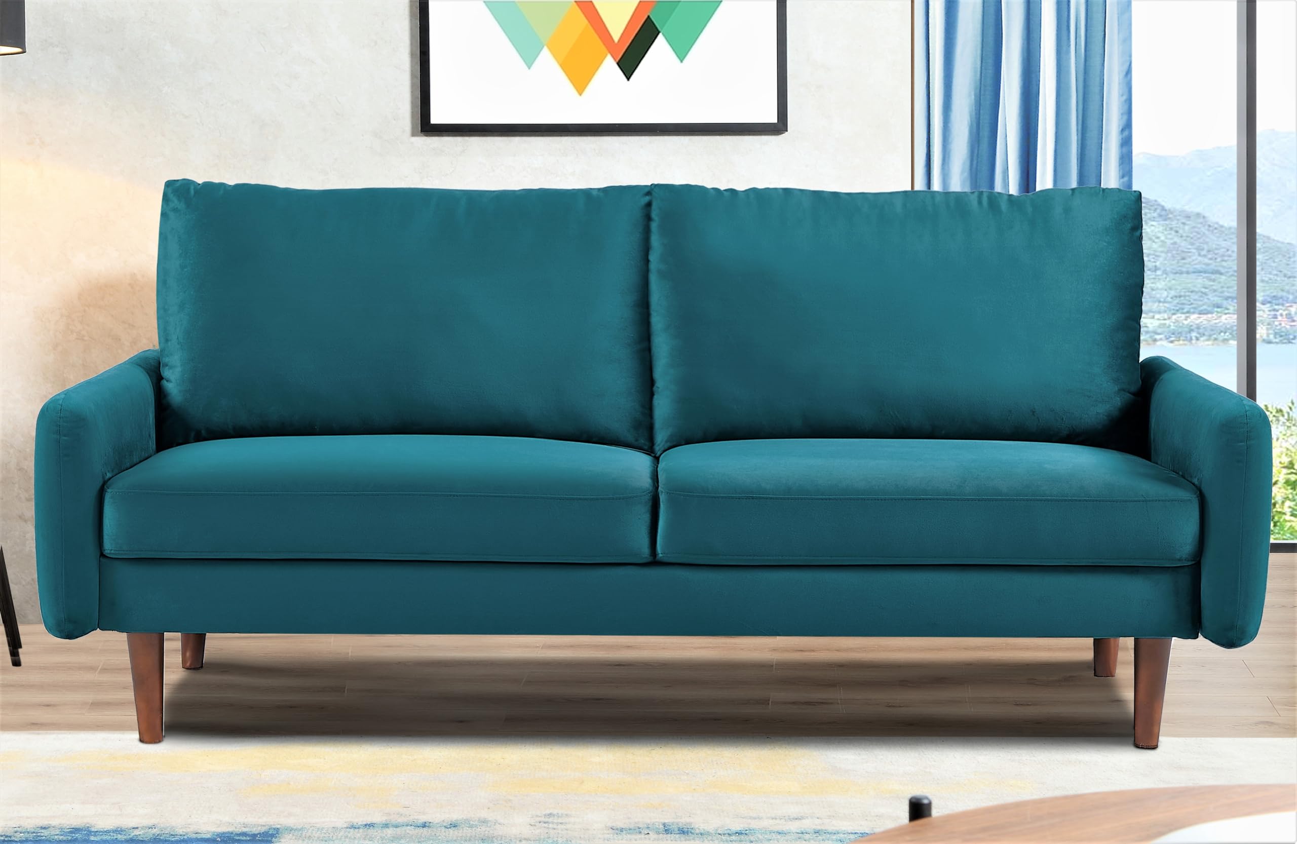 Amazon.com: Container Furniture Direct Kent Velvet Sofa for Modern