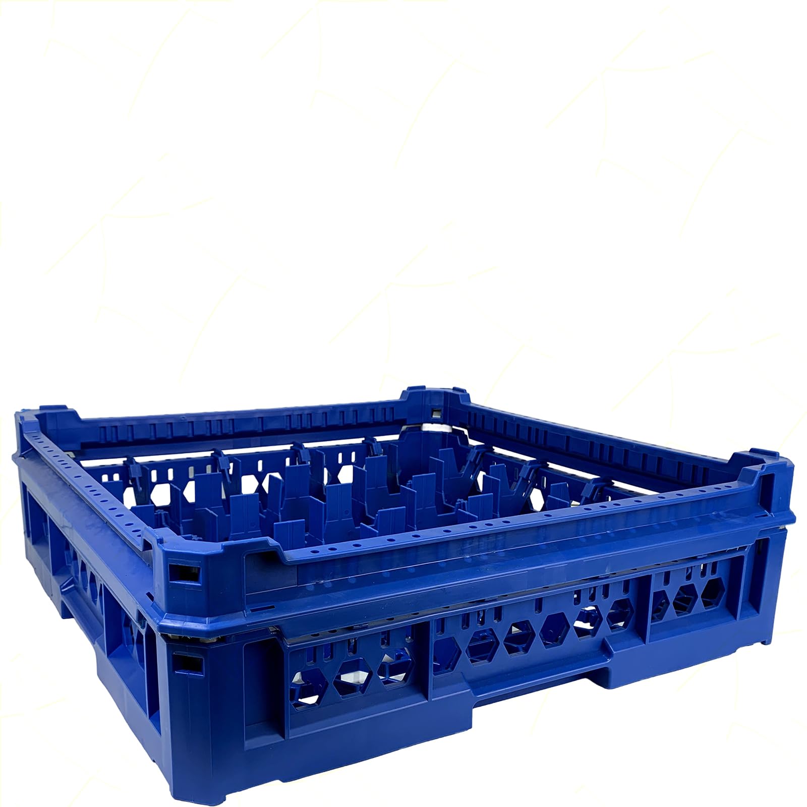 Sicignano | Cesta per Lavaggio Bicchieri, Plastica Alimentare, Impilabili, Resistenti fino a +95°C, Ideali per Lavaggio Asciugatura Stoccaggio - Misura 500x500 mm (5X5, KIT 2)