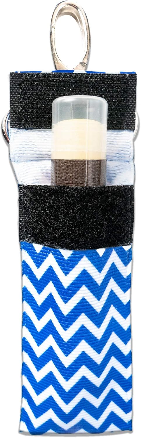 Chapstick KeyChain Holder With Secure Close Lid. 2 Pack Lip Balm Holder.