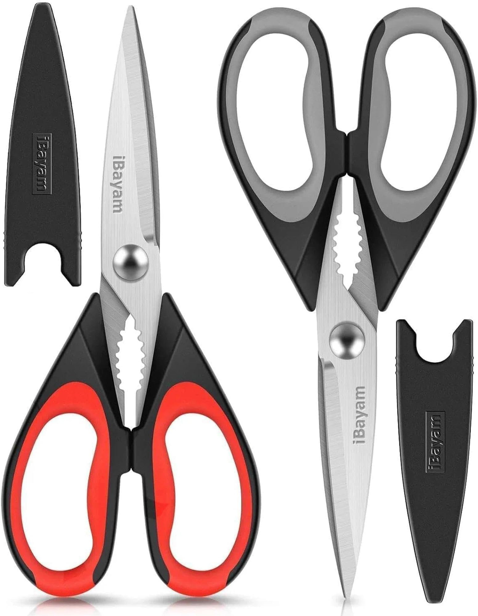 iBayam Kitchen Scissors Shears All Purpose Heavy Duty, Protective Sheath