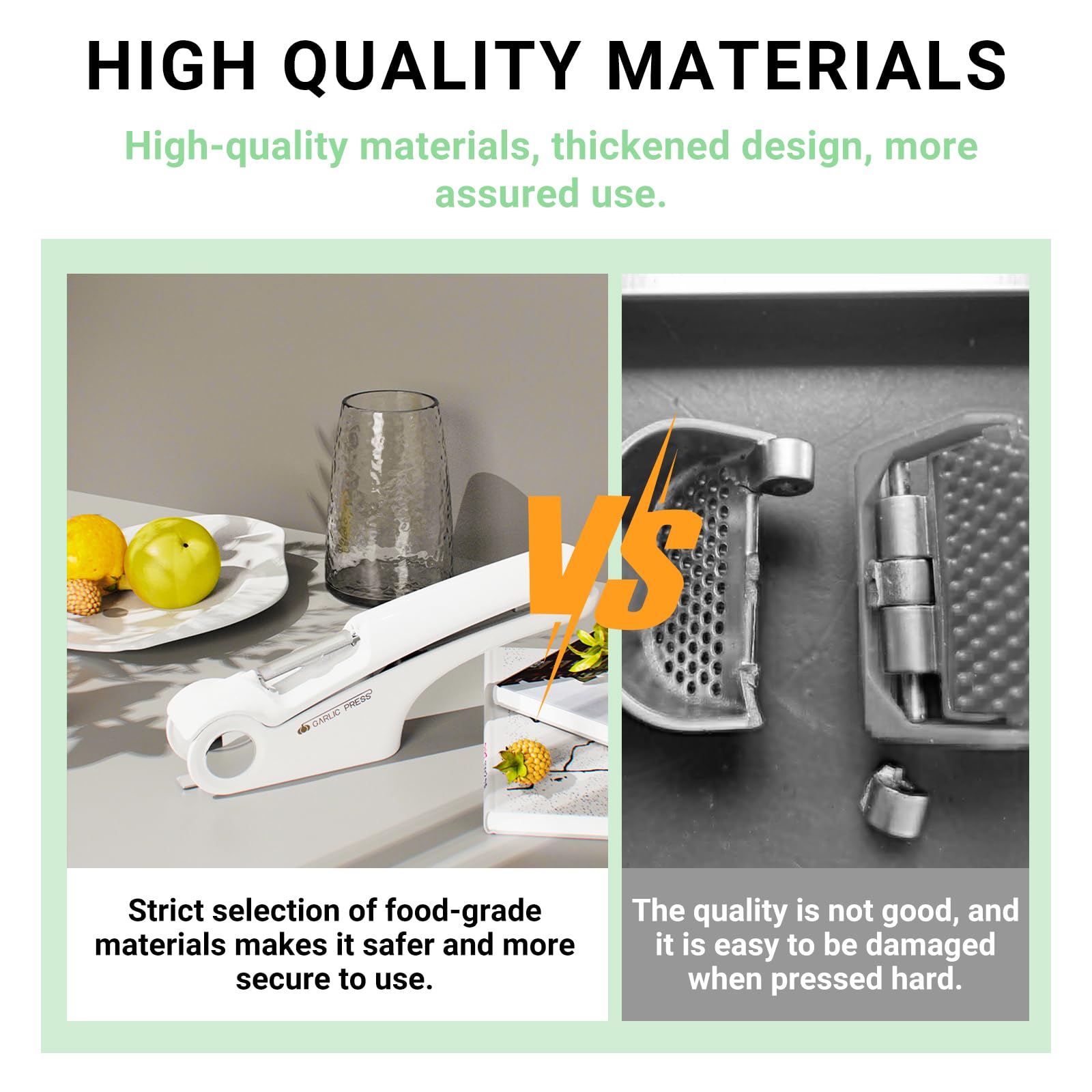 AIDOWU Schiaccia Aglio Multifunzionale Da Cucina,4-in-1