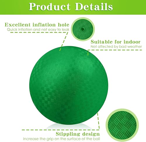 Miniatura 3 de Yunsailing Paquete de 24 bolas de Dodgeballs a granel de 6 pulgadas de operación de Navidad, bolas inflables de goma con bomba para niños y adultos,
