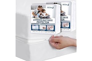 Waterproof Twin Mattress Protector 2 Pack - Zippered Twin Mattress Cover for Kids