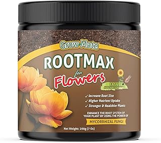 RootMax Mycorrhizal Fungi Rooting Powder for All Flowering Plants & Roses 50X More Potent Rooting Hormone for Cuttings Enhanced Flower Feed for Bigger Roots, Healthier Plants, and Maximum Yield [200g]