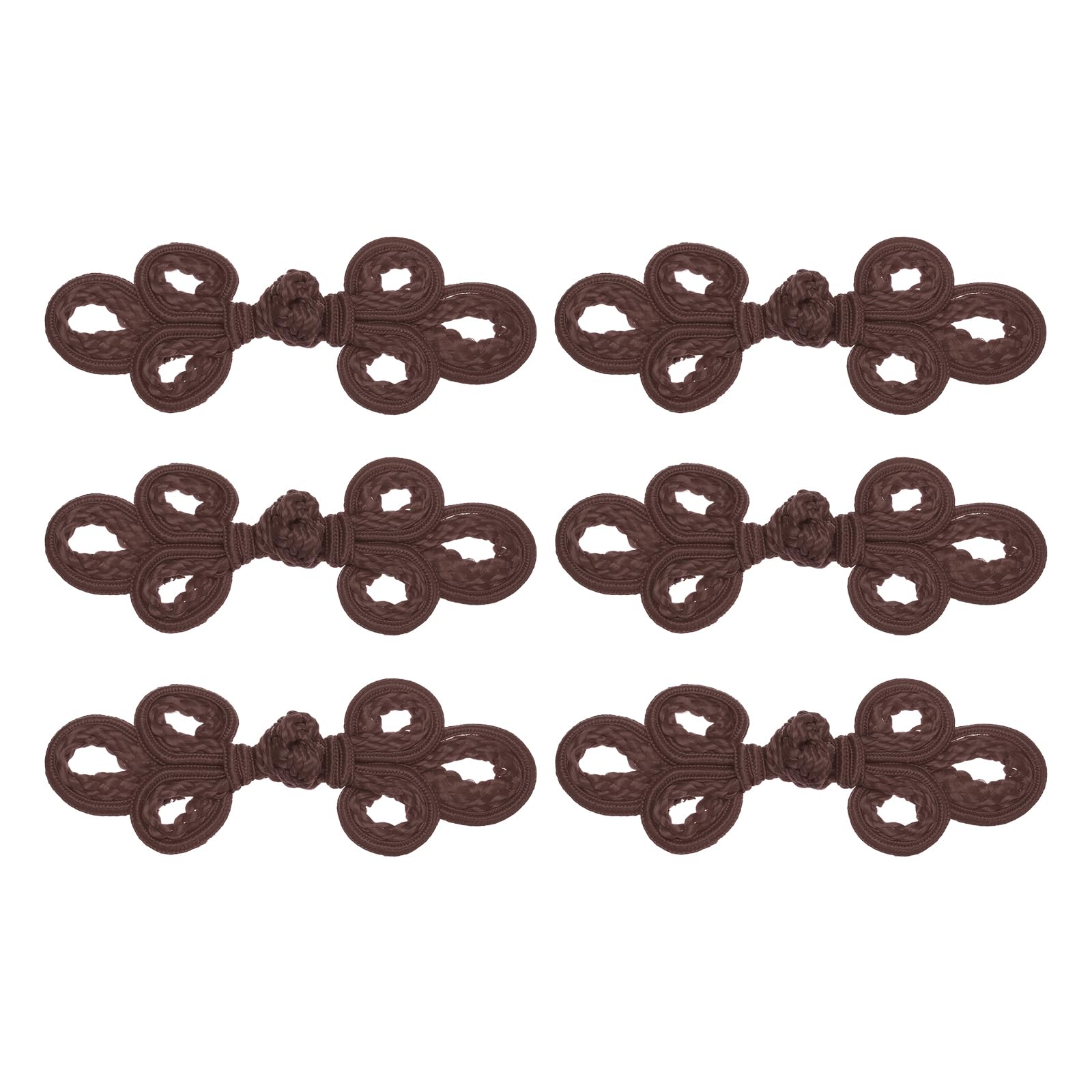 1 bouton brandebourg noir 7x2cm noeud grenouille chinois passementerie