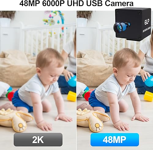 Miniatura 2 de MMlove Cámara USB 8K 48MP Webcam 4K 30FPS de alta velocidad de enfoque automático Lightburn cámara con lente de 70 grados sin distorsión Wabcam de