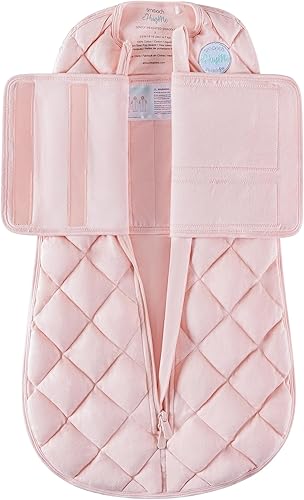 SMOOCH HugMe - Manta ponderada para bebé de 0 a 6 meses, saco de dormir para recién nacidobebé, 100% algodón orgánico con pañales de transición de