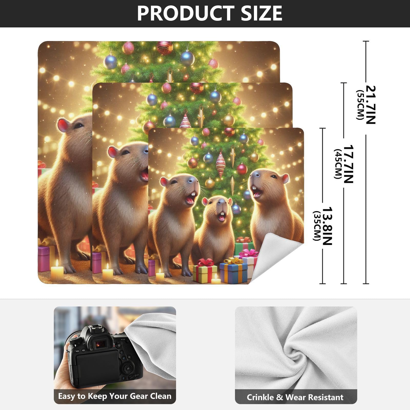 Christmas Tree Capybara Camera Lens Wrap 21.7