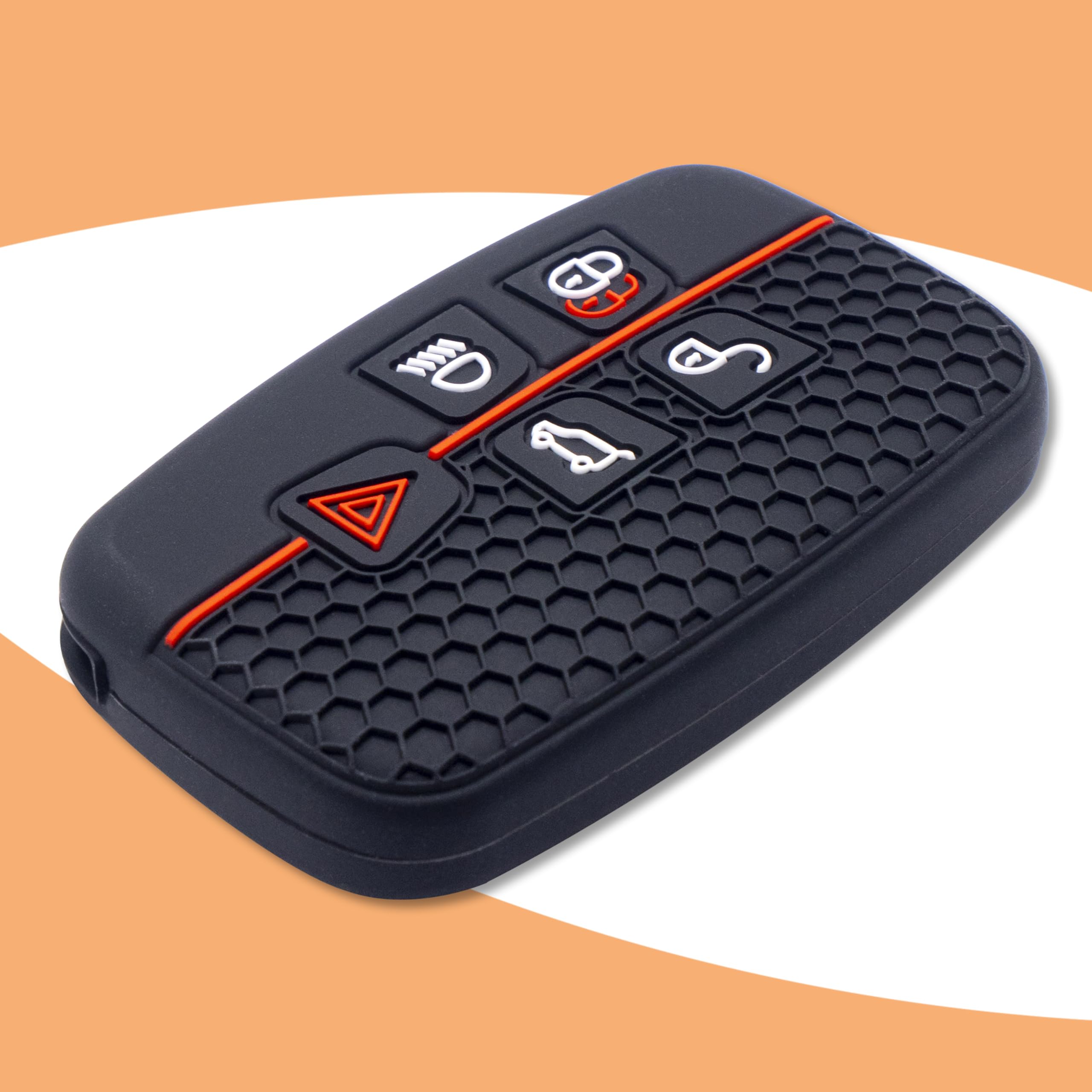 Car Passion Guscio Chiave Telecomando Compatibile con Land Rover Discovery Range Rover Sport Evoque Velar Jaguar E-Pace Cover Scocca Ricambio 2 Tasti Riparazione Sostituzione Lama Vergine Keyless
