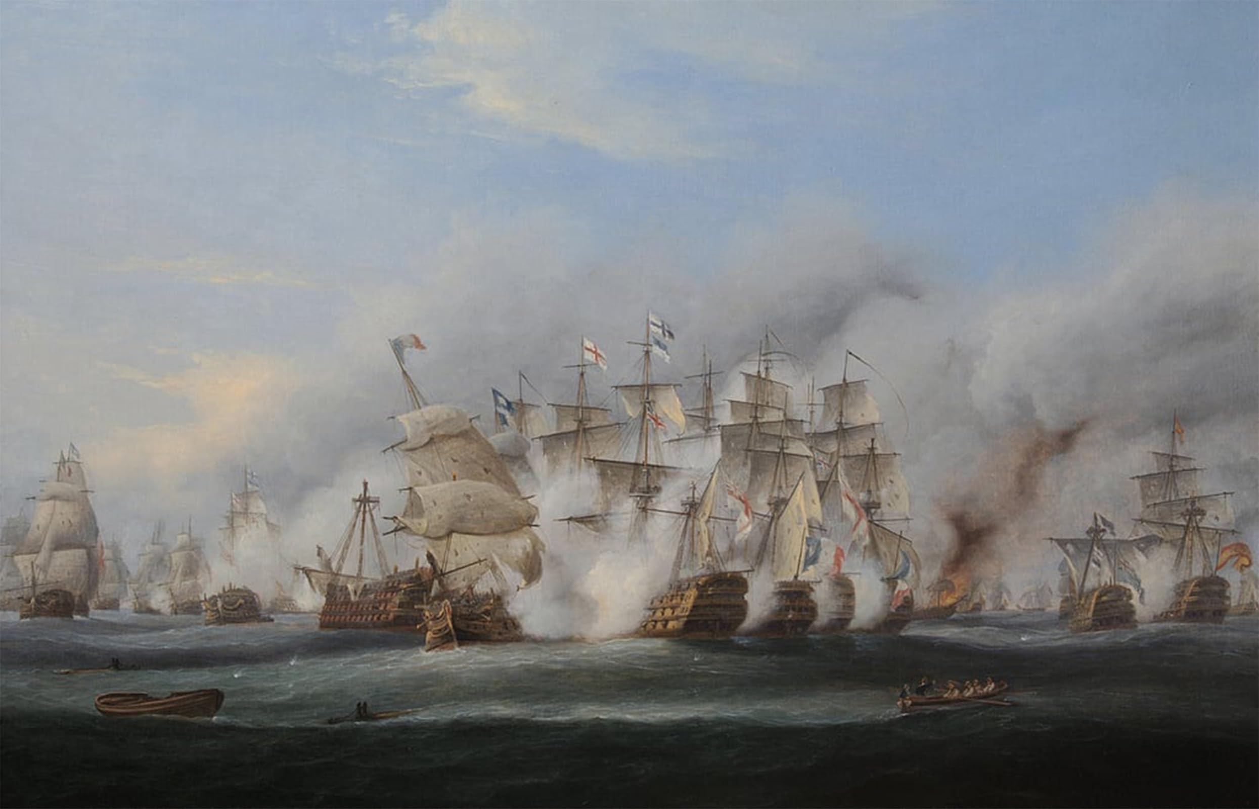 ARTXLXXBN Famous Print Painting Colorful Art Print Battle of Trafalgar by Luny Canvas Art Decorations for Home Decor 60x90cm