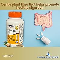 Vista 2 de Fusion Shop Store - Cápsulas de cáscara de psyllium de fibra diaria, 300 unidades (paquete de 1), en caja