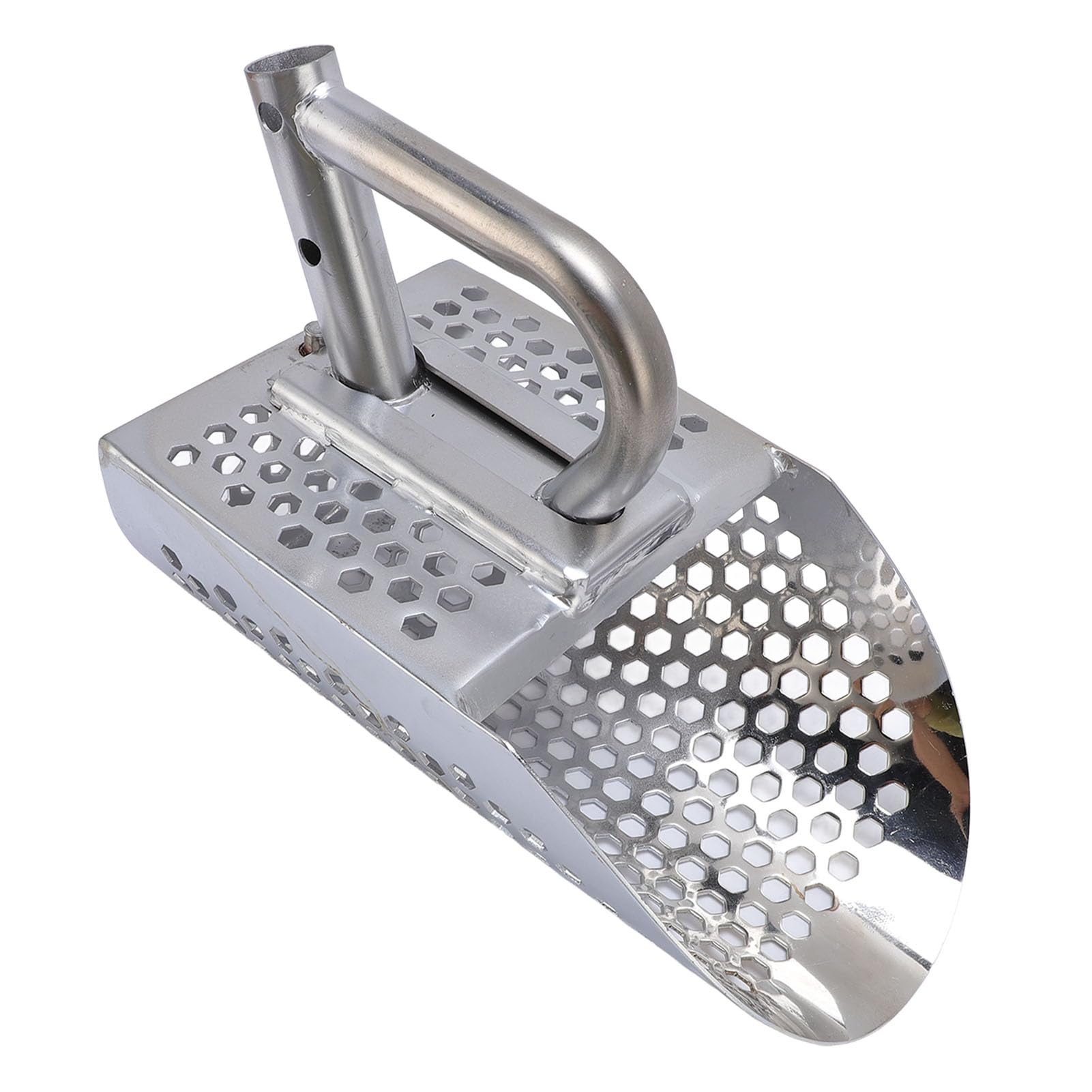 AMONIDA Cuchara para Tamizar con Detector de Metales con Estructura Duradera de Acero Inoxidable para Búsquedas de Tesoros en la Playa