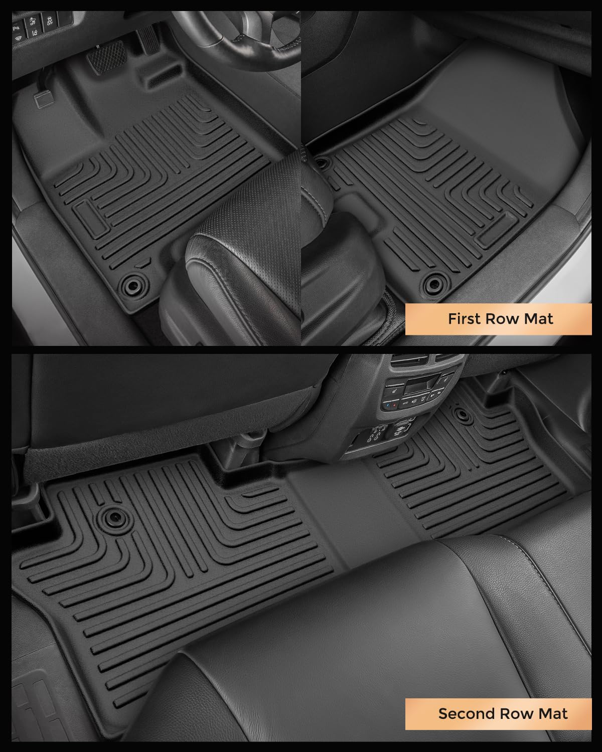 Tappetini Auto Jenofa Per Honda Pilot 2016-2022 – 7 Posti + Bagagliaio – TPE Impermeabili 4 Stagioni
