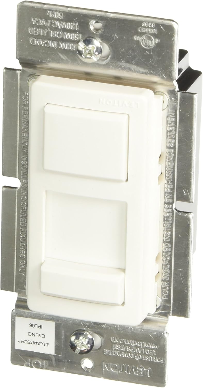 Leviton R50IPL0610M Single Pole 3 Way 120V Preset Slide Dimmer Wall