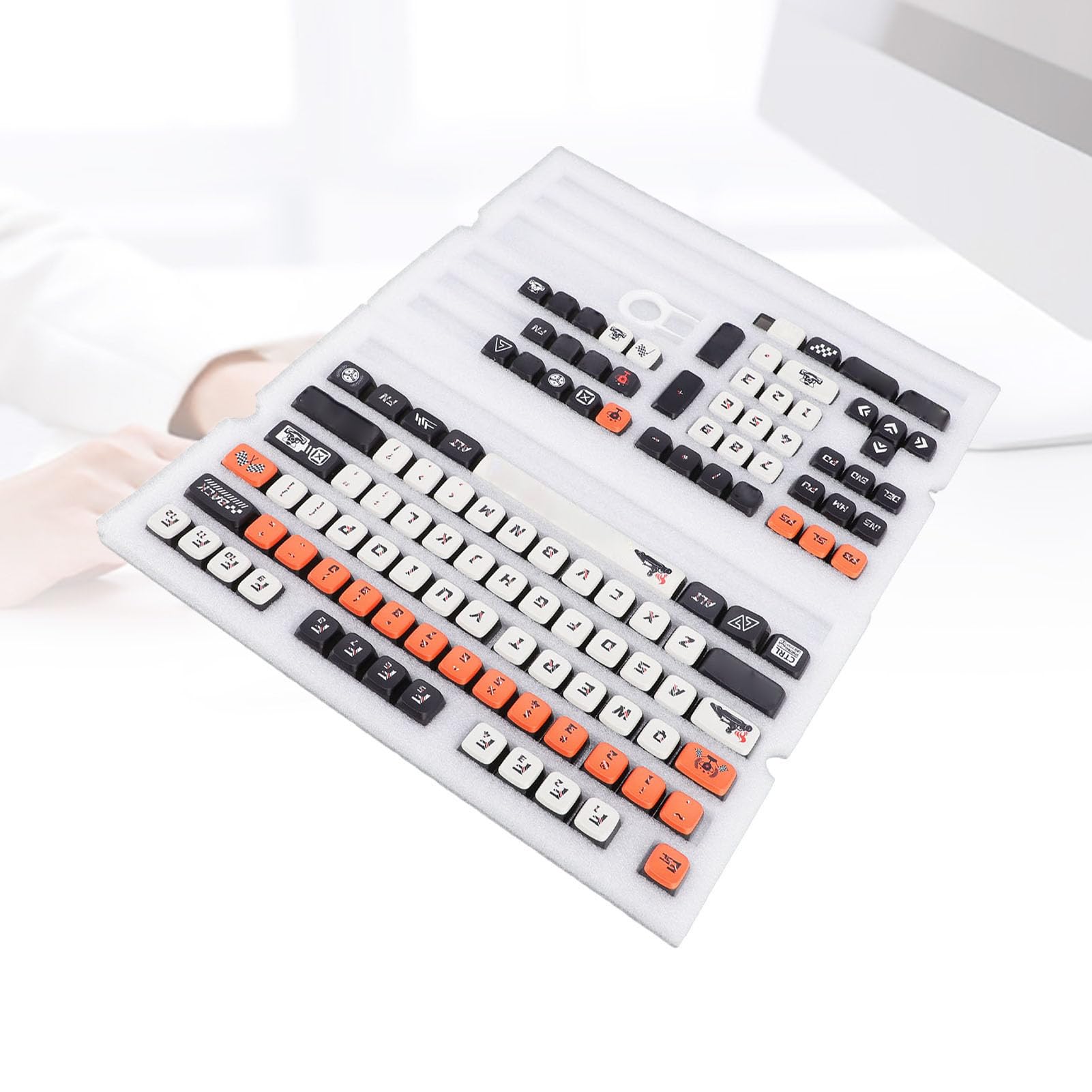 Zestaw 122 klawiszy Pudding Keycap Premium Sublimacja barwnika Materiał PBT Uniwersalne nasadki na klawisze o profilu MSA dla entuzjastów klawiatur mechanicznych Gracze