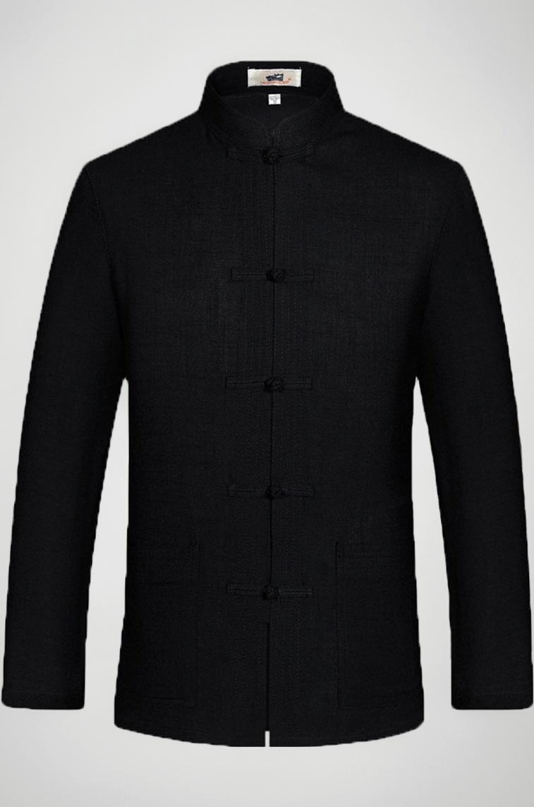 ZooBoo Chinese Tang Suit for Men Kung Fu Clothing Tops Martial Art Cotton Shirt