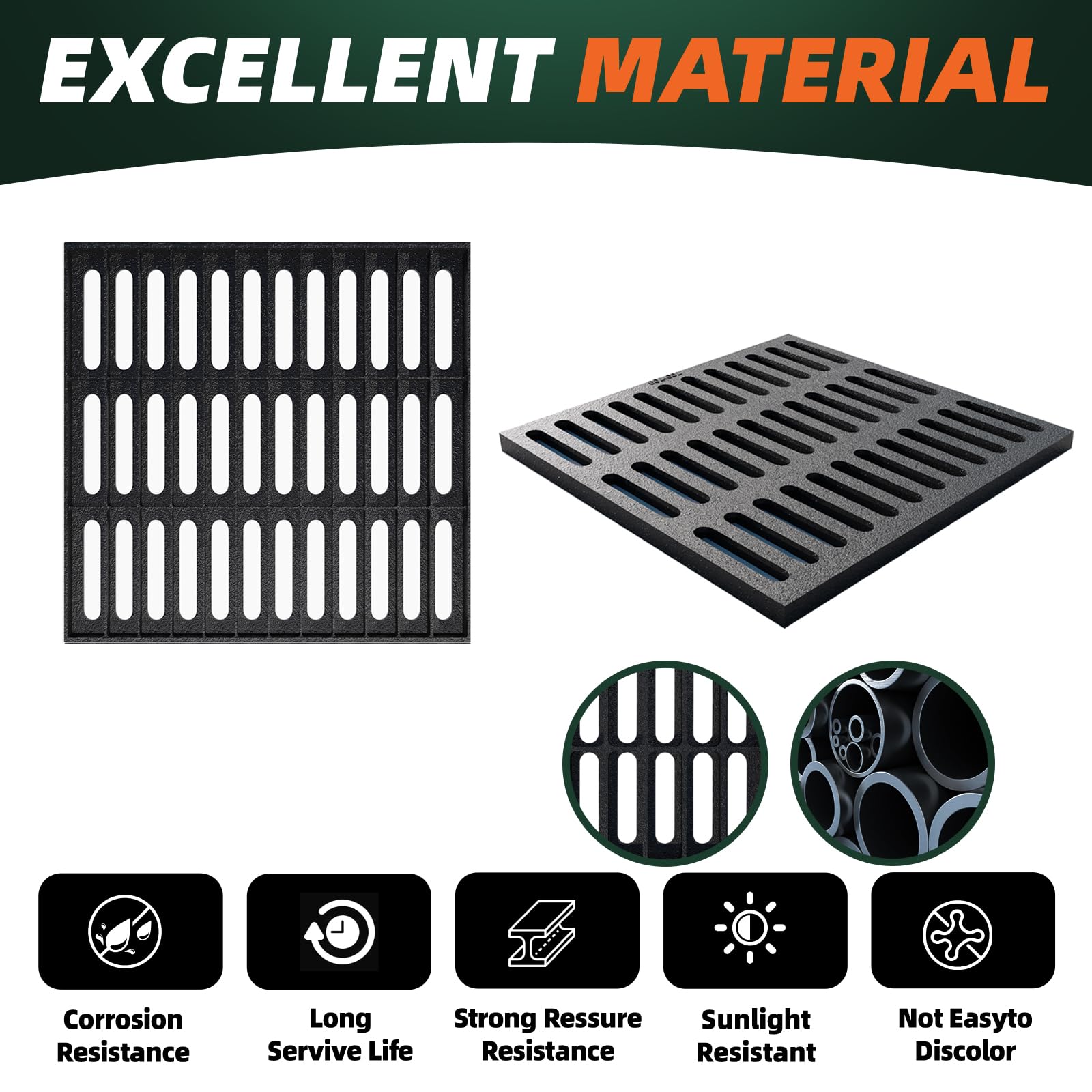 Cast Iron Drain Grate - 24x24 Inch -3