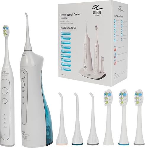Miniatura 7 de ChargeWorx Altego Ultra-Sonic Combo Set, cepillo de dientes eléctrico portátil e hilo dental de agua, irrigador oral inalámbrico y kit dental