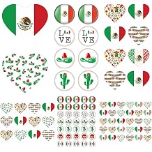 230 Mexico Flag Stickers for Kids, Soccer Fans, Fiesta & Classroom Crafts | 9 Sticker Sheets with Mexico Flag & Fiesta Icons for Party Favors, School Projects, Posters, Cards & Scrapbooking