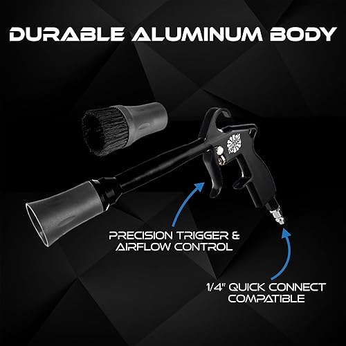 Miniatura 3 de The Rag Company - El Ultra Air Blaster (versión 2) - Levanta y elimina la suciedad y los desechos para detalles de interiores diseño de metal