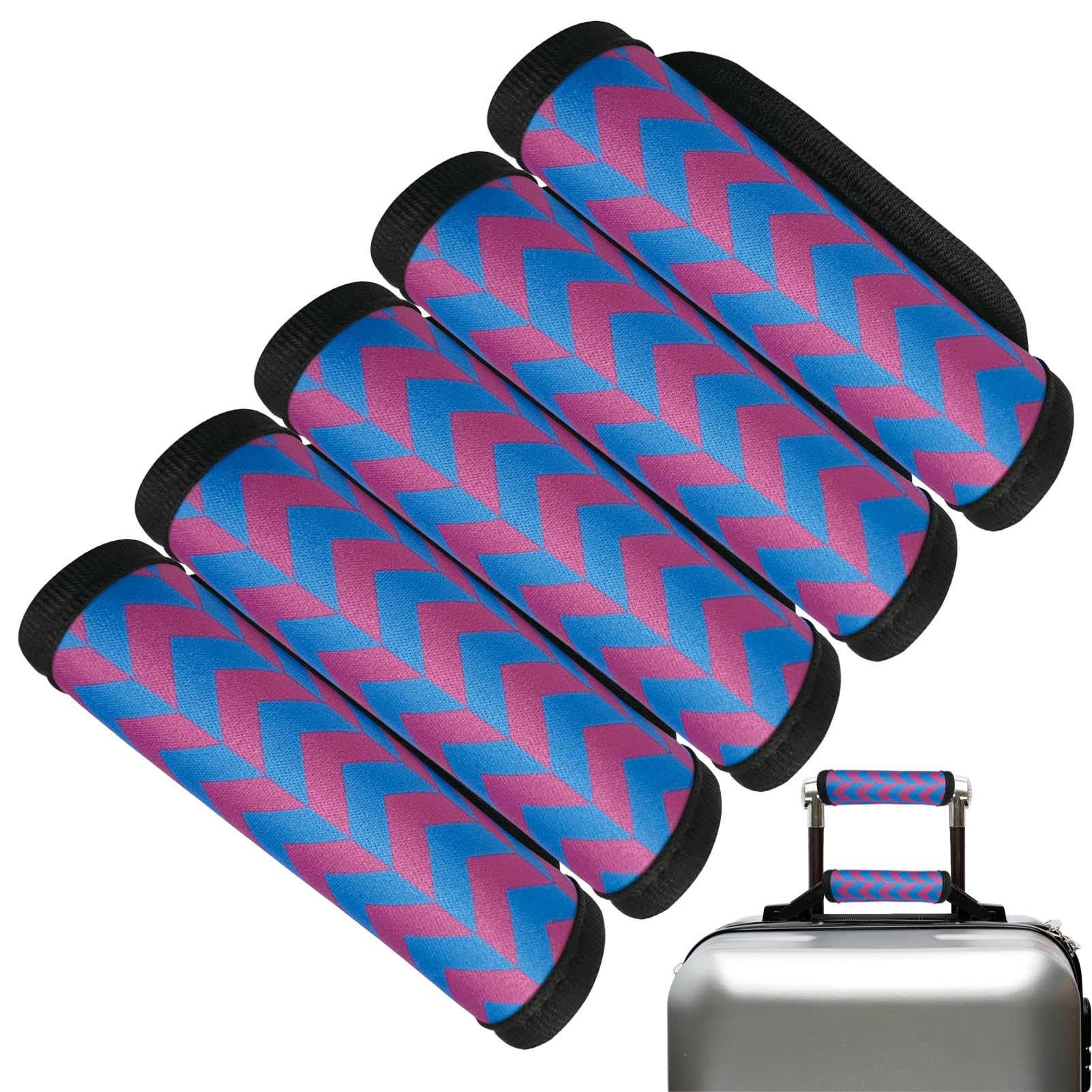 TailoreadilyTailoreadily 5 Pack Luggage Handle Wrap, Luggage Tap Identifiers for Travel, Suitcase Tags Identifier Travel Accessories for Airplane Flying, Purple