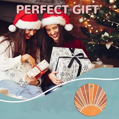 Miniatura 20 de Sunshine - Adornos bohemios de olas oceánicas – Adornos colgantes retro de cerámica para árbol de Navidad Persona-sol Mar,Persona-Gran