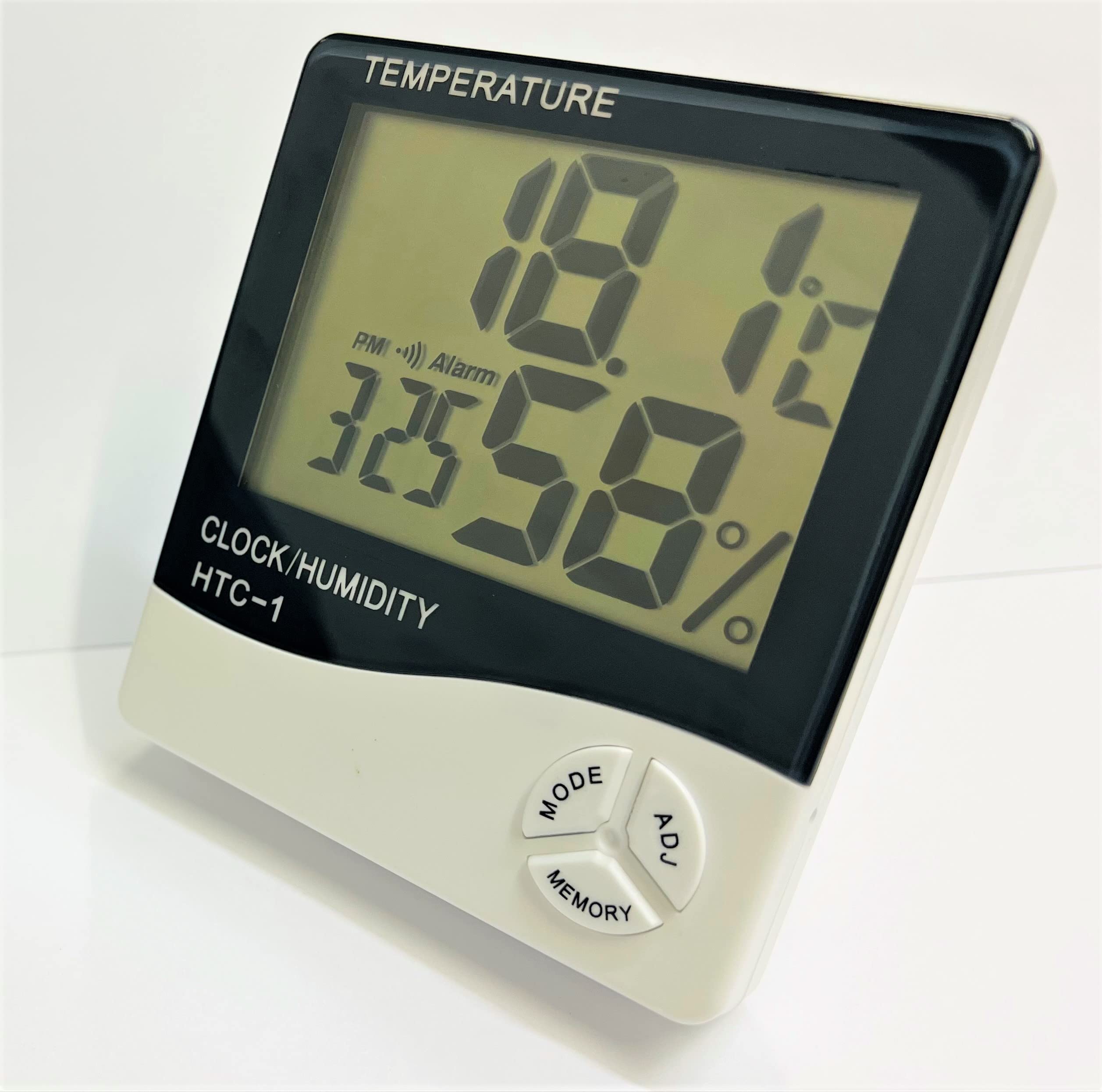 2pcs Indoor Digital Thermometer Hygrometer, Accurate Room Temperature Gauge Humidity Monitor with Alarm Clock, Easy to Read - Image 2