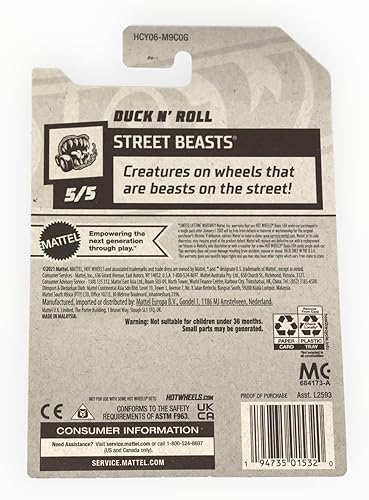 Miniatura 2 de Hot Wheels 2022 - Caza del tesoro - Duck N' Roll - Bestias callejeras 5/5 [Oro] #139/250