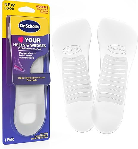 Dr. Scholl's Love Your Heels & Wedges - Plantillas de 34 de longitud, comodidad durante todo el día para zapatos de tacón alto, alivia y evita