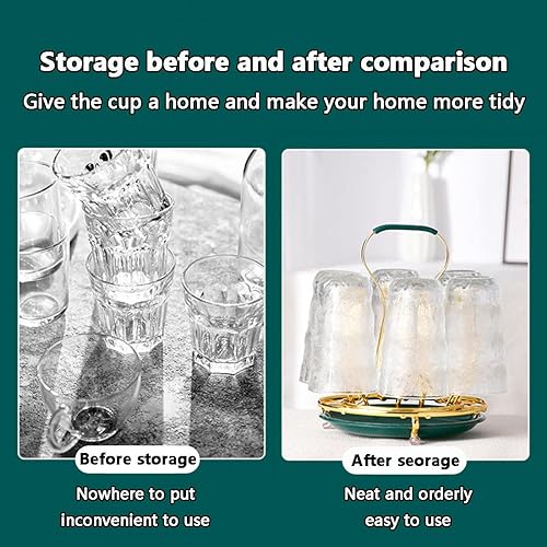 Miniatura 3 de Estante de secado de tazas soporte de estante de secado de botellas estante de secado de tazas con bandeja de drenaje estante de secado de botellas