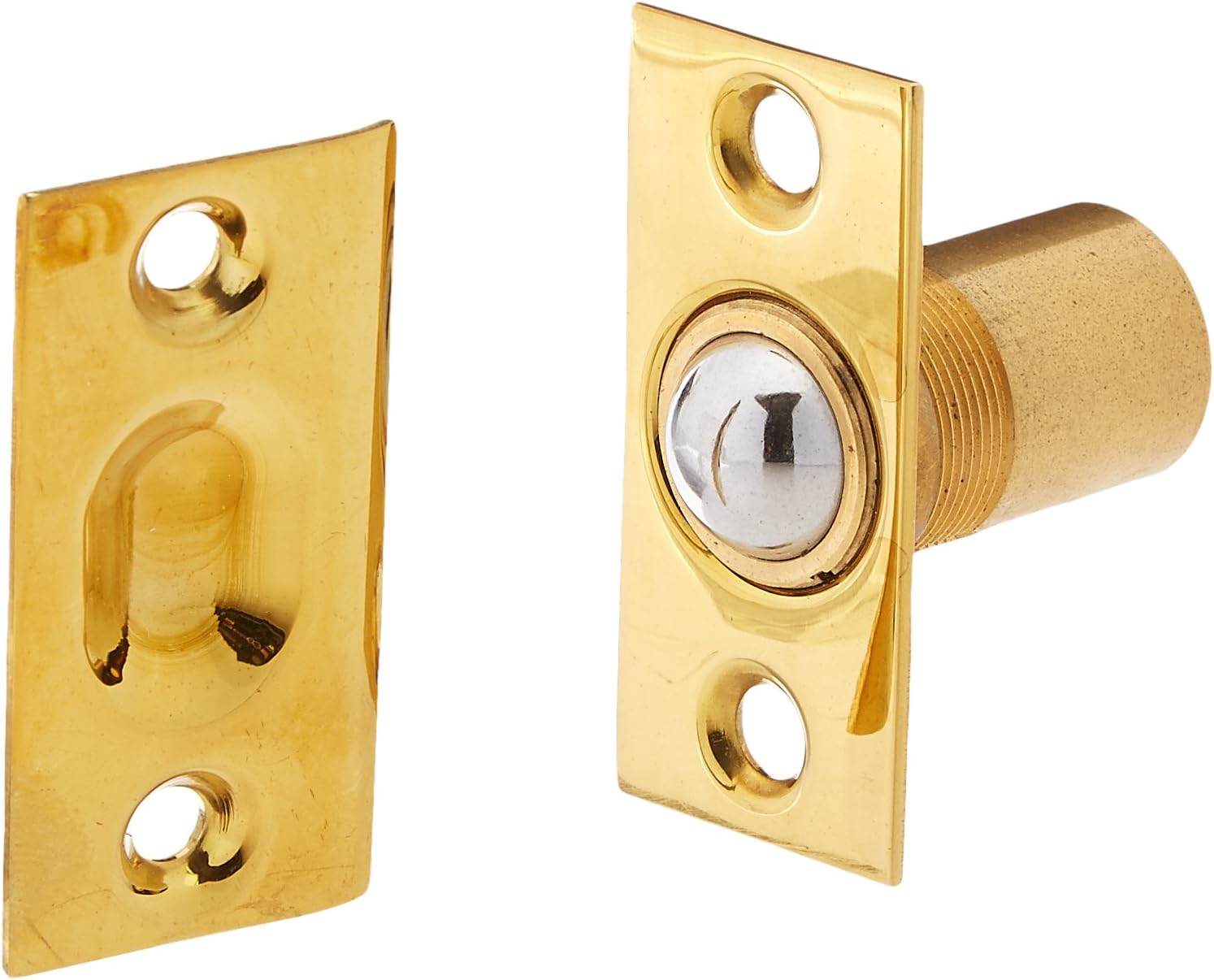 Baldwin 0425031 Adjustable Ball Catch, Unlaquered Bright Brass