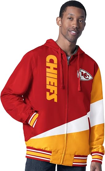 G-III Sports Mens NFL Dual Threat Reversable Full-Zip Hooded Jacket