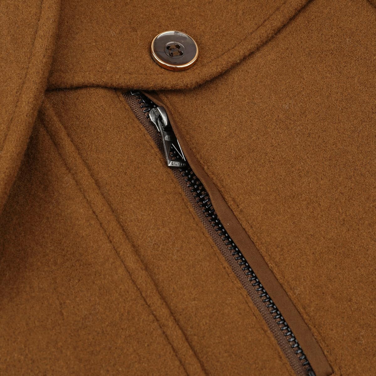 Allthemen Trench Corto Invernale da Uomo Trench di Lana Cappotto Spessa e Sottile Soprabito Parka Giacca a vento Giacca con risvolto