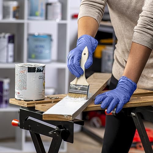 Miniatura 5 de Comfy Package - Guantes desechables de nitrilo, 4 mil. Sin látex y sin goma, Guantes sin polvo, no estériles