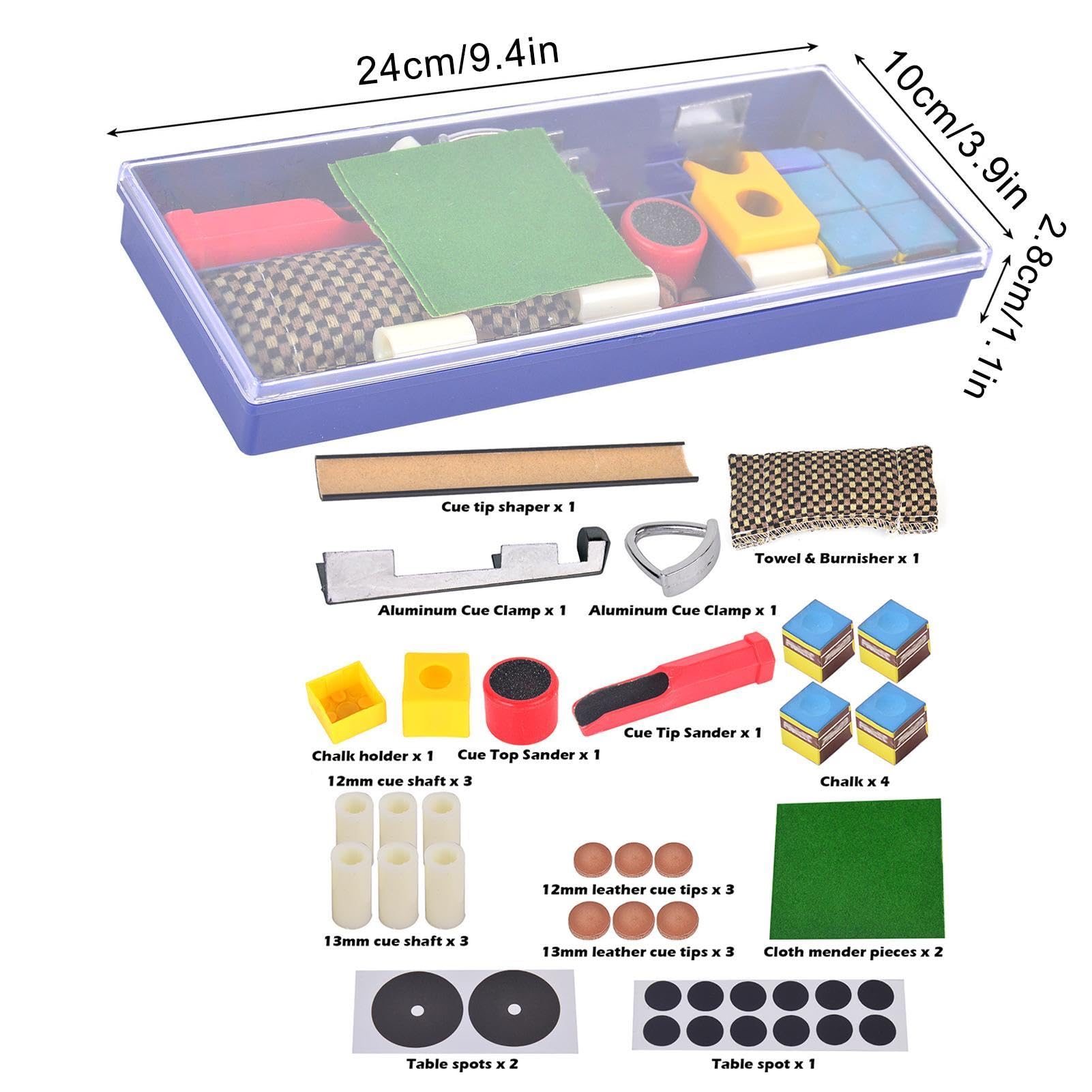 Kit Riparazione Stecche Da Biliardo Breadom - 11 Pezzi Con Punta, Gesso E Accessori - Foto 5