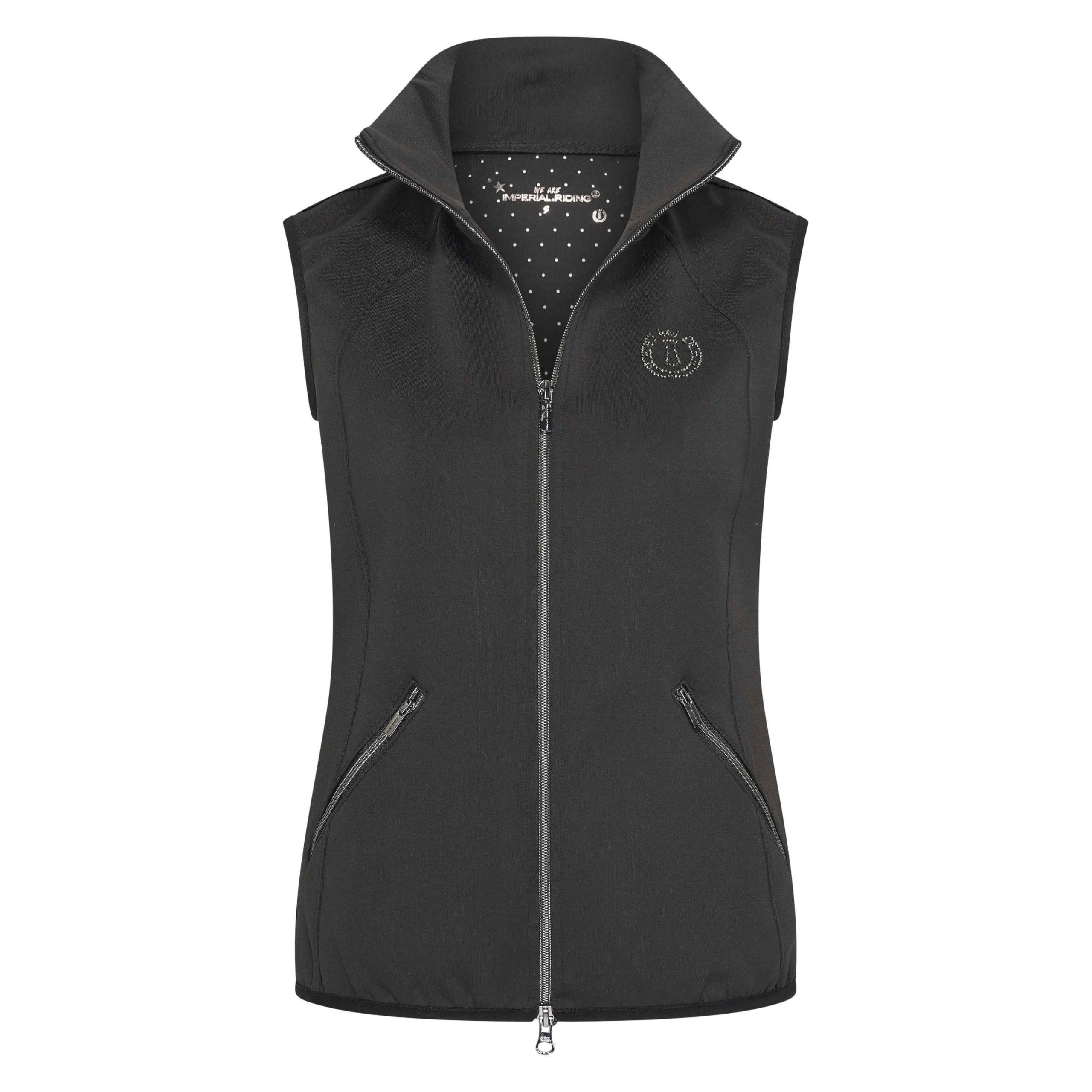 Imperial Riding IRH Sporty Air Damen Tech Bodywarmer Reitweste ärmellos mit Zwei-Wege-Reißverschluss sichtbaren Zippertaschen Laser-Cut-Perforation 4-Wege-Stretch für Sommer