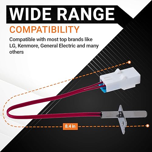 Miniatura 2 de BlueStars 6323EL2001B - Conjunto de termistor de secadora – Compatible con secadores LG y Kenmore – Reemplaza 6323EL2001H AP4441539 PS3529026