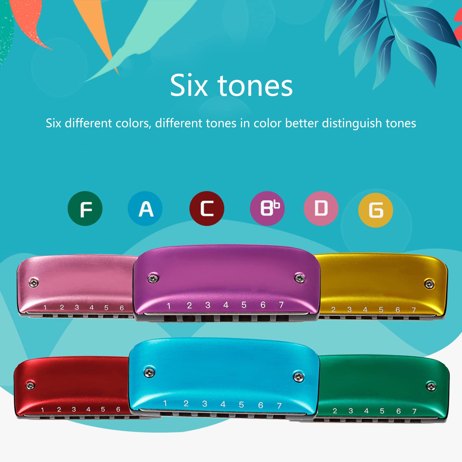 Armonica diatonica con cordini Arpa standard a 7 fori Armonica a bocca per bambini, adulti Facile da suonare per principianti Adulti professionisti