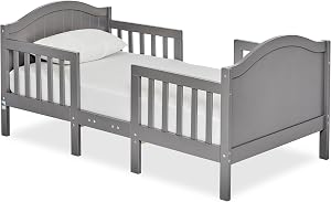Dream On Me Portland 3 in 1 Convertible Toddler Bed in Steel Grey, Greenguard Gold Certified, JPMA Certified, Low to Floor Design, Non-Toxic Finish, Pinewood