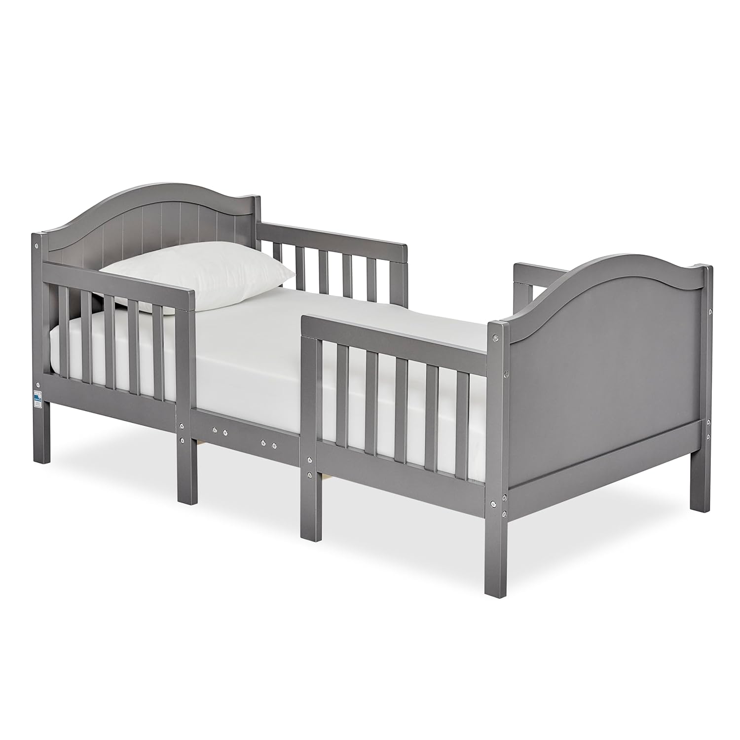 Dream On Me Portland 3-in-1 Convertible Toddler Bed, Converts to 2 Chairs & Table, Low Floor Design with 4 Safety Guard Rails, Baby Safety Alliance & Greenguard Gold Certified - Storm Grey