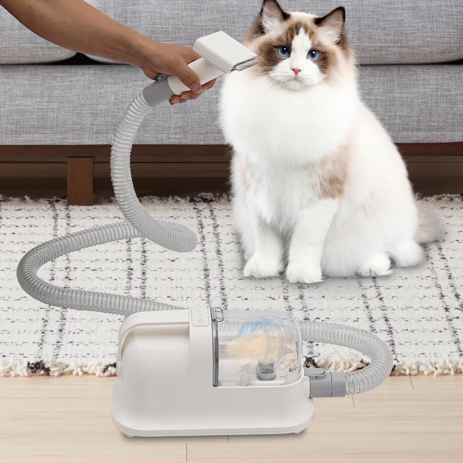 Attrezzi per la cura degli animali domestici, per cani e gatti, per peli di animali domestici, colore bianco, adatto per cani e gatti, 31,6 x 16,2 x 18,2 cm