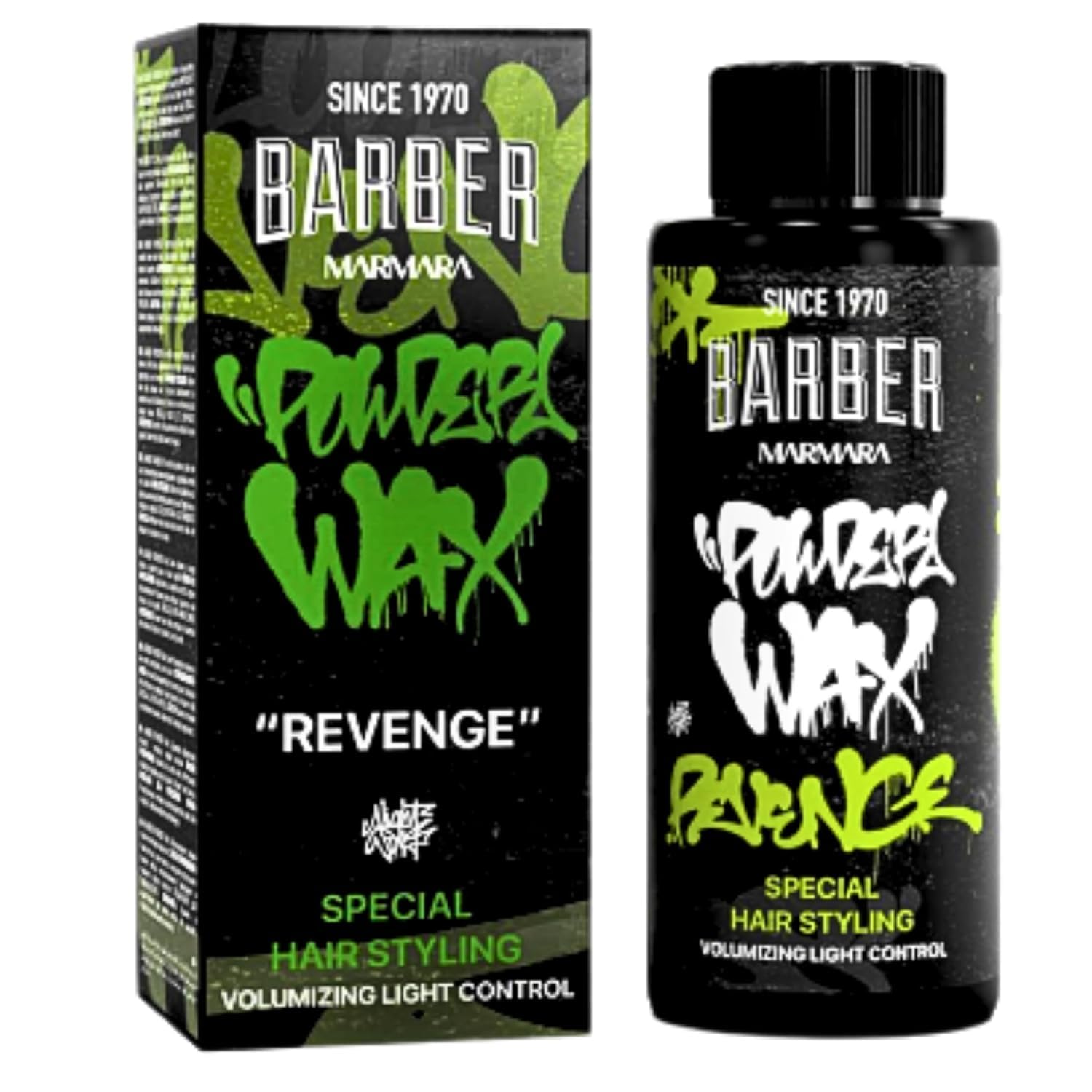 Barber Marmara Hair Powder Men 20gr | Haarpuder mit matt Effekt für Frauen & Männer | Styling Puder Matt-Look | Hairstyling | Modellier-Styling-Pulver | Barber Shop Matte Powder (20gr, RAVENGE)