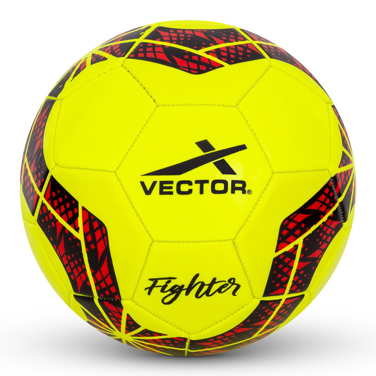 Vector X 32 Panel PVC Machine Stitched Indoor/Outdoor Practice, Training and Match Soccer Football + Free Air Needle with Butyl Bladder Ball, Size 5, Suitable for Kids, Men, Youth Adults 15+ Years