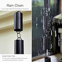 Vista 3 de Rain Chain Rain Chains for Replacement Gutters and Downspouts, Aluminum Cylinder Rain Collector Chain(260cm/8.5ft)