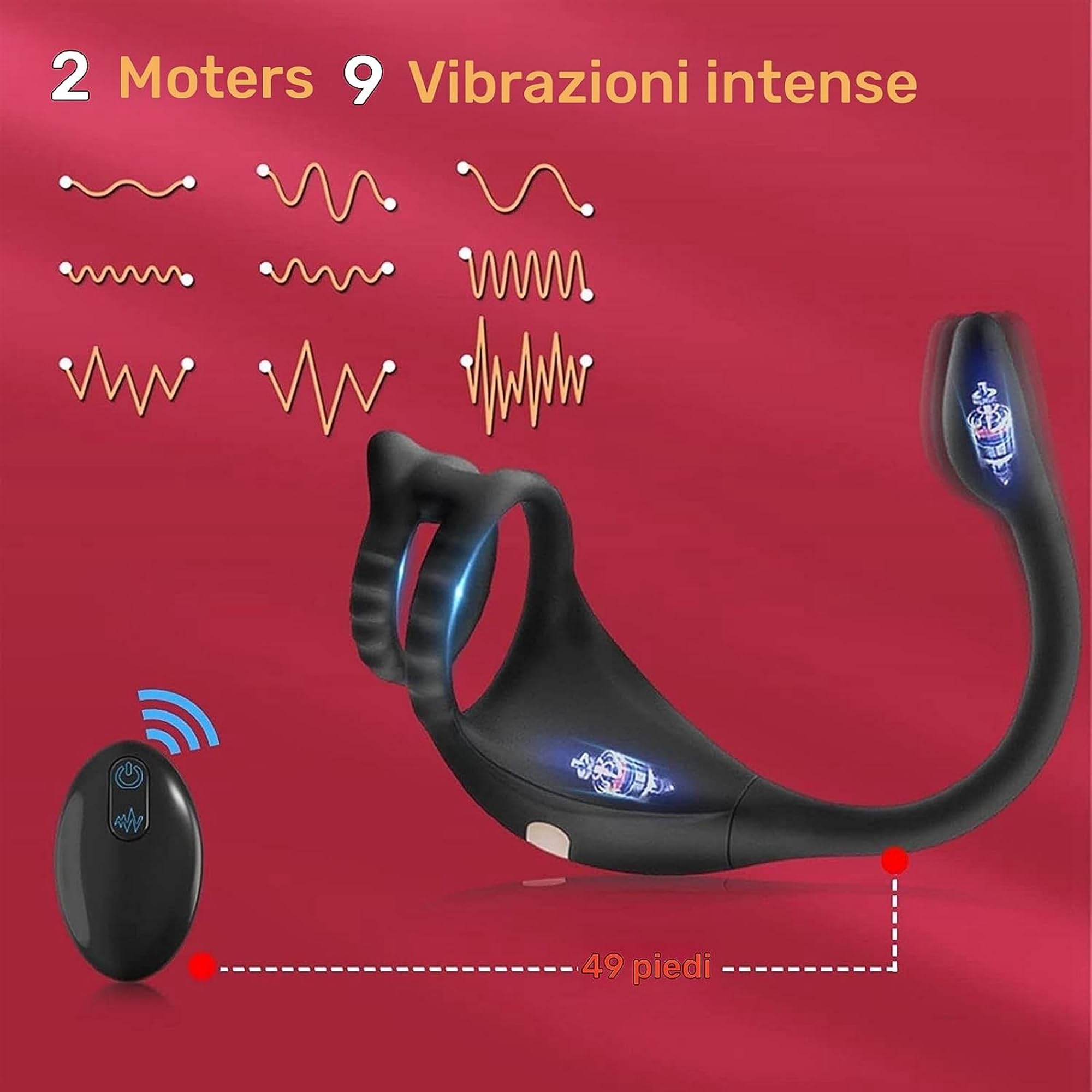 3 IN 1 Anal Plug Analesex Sex Toys Per Uomo, Telecomando Vibratore Anello per Pene Sex Toy, Vibrante per Lei e Lui, 9 Modalità Massaggiatore Prostatico Vibr𝚊tori Dildo Anale Uomo Sexitoi Per Uomini
