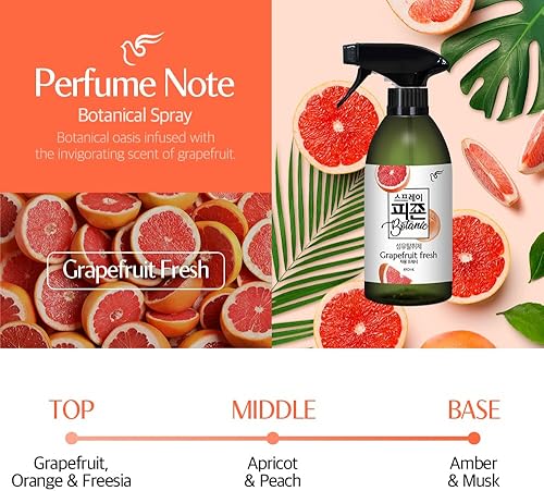 Miniatura 2 de PIGEON Refrescante de tela, pomelo y melocotón, eliminador de olores para el hogar, desodorante en aerosol de sofá, spray refrescante de tela para