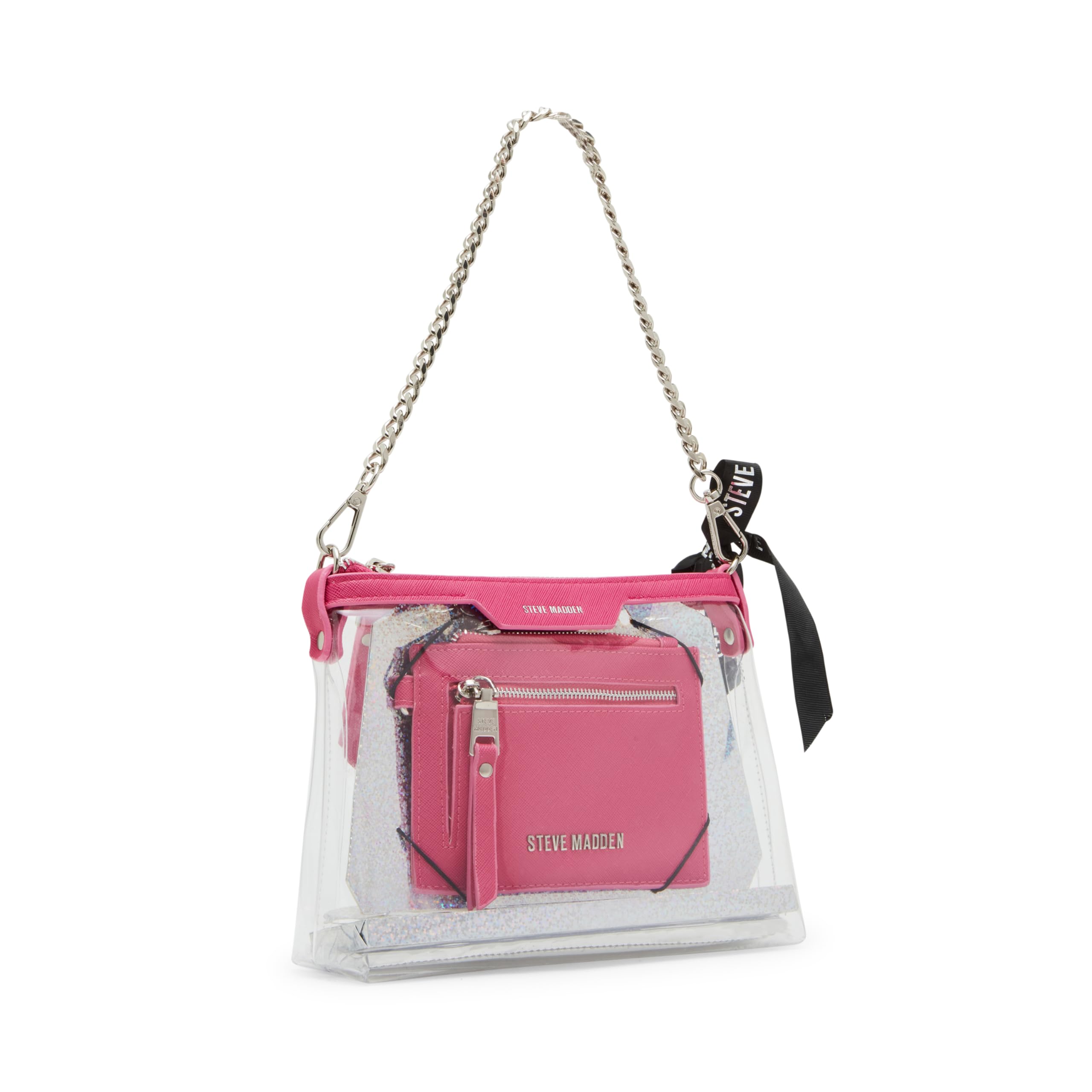 Steve Madden DOMINIC Clear Pouch with Card Case Gift Set